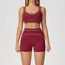 Load image into Gallery viewer, Sports Bra &amp; High Waist Shorts 2pc Set
