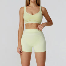 Load image into Gallery viewer, Sports Bra &amp; High Waist Shorts 2pc Set
